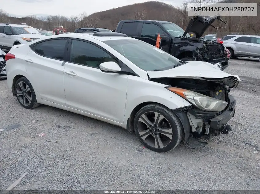 5NPDH4AEXDH280207 2013 Hyundai Elantra Limited