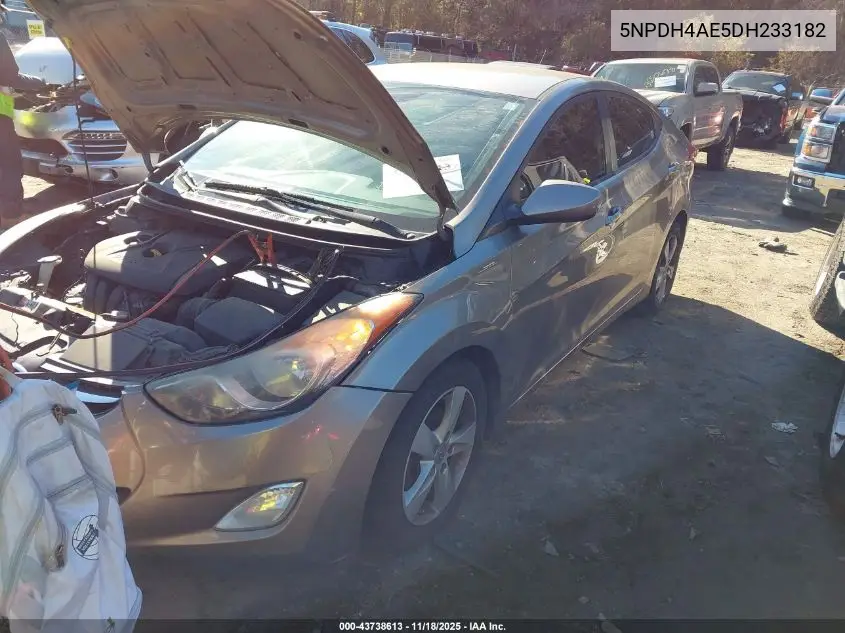 5NPDH4AE5DH233182 2013 Hyundai Elantra Gls