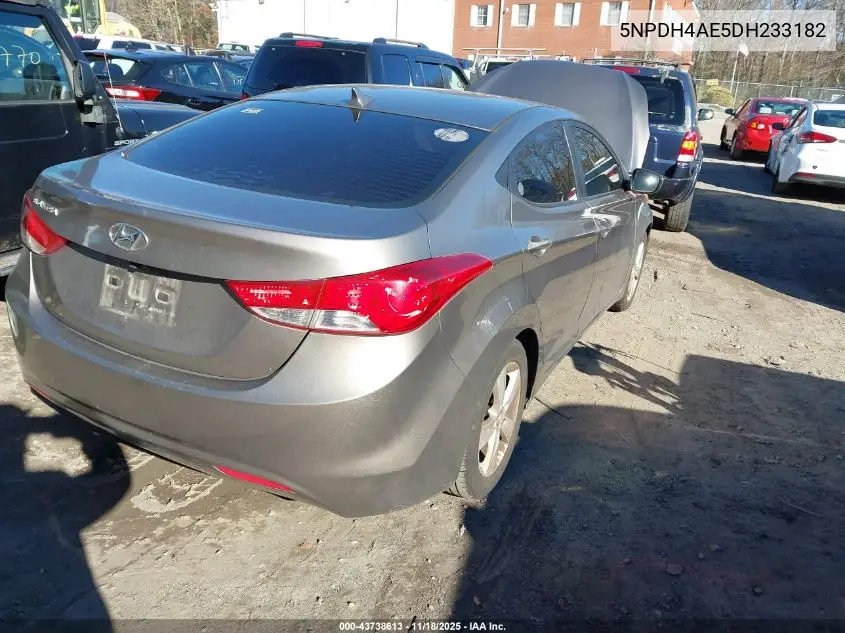 5NPDH4AE5DH233182 2013 Hyundai Elantra Gls