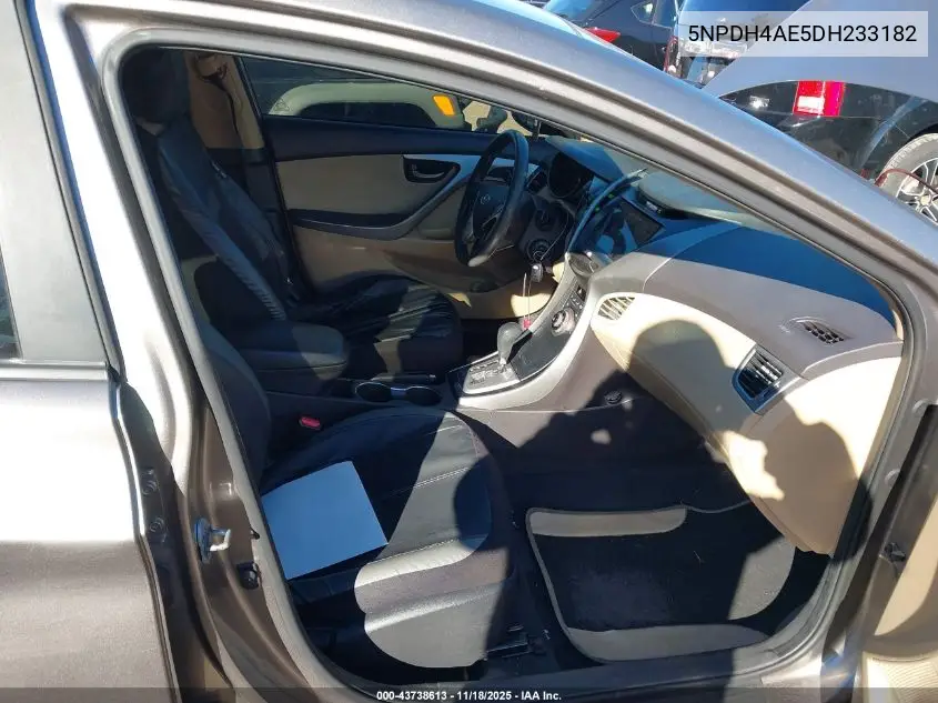 5NPDH4AE5DH233182 2013 Hyundai Elantra Gls