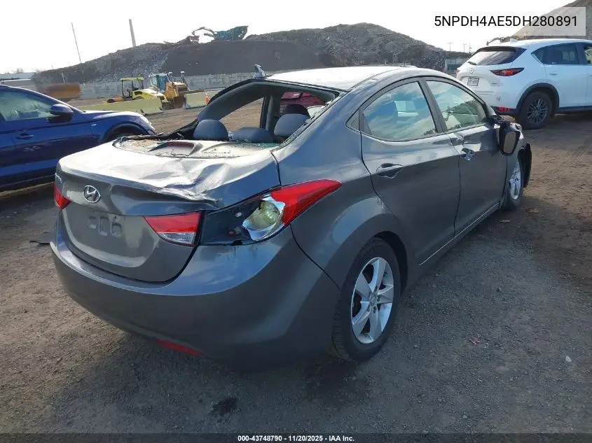 5NPDH4AE5DH280891 2013 Hyundai Elantra Gls