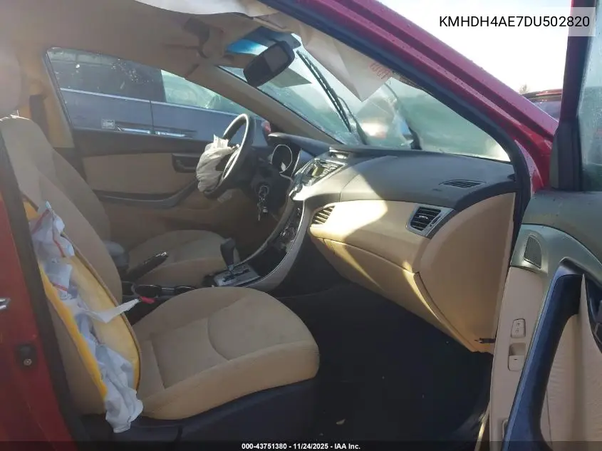 KMHDH4AE7DU502820 2013 Hyundai Elantra Gls/Limited