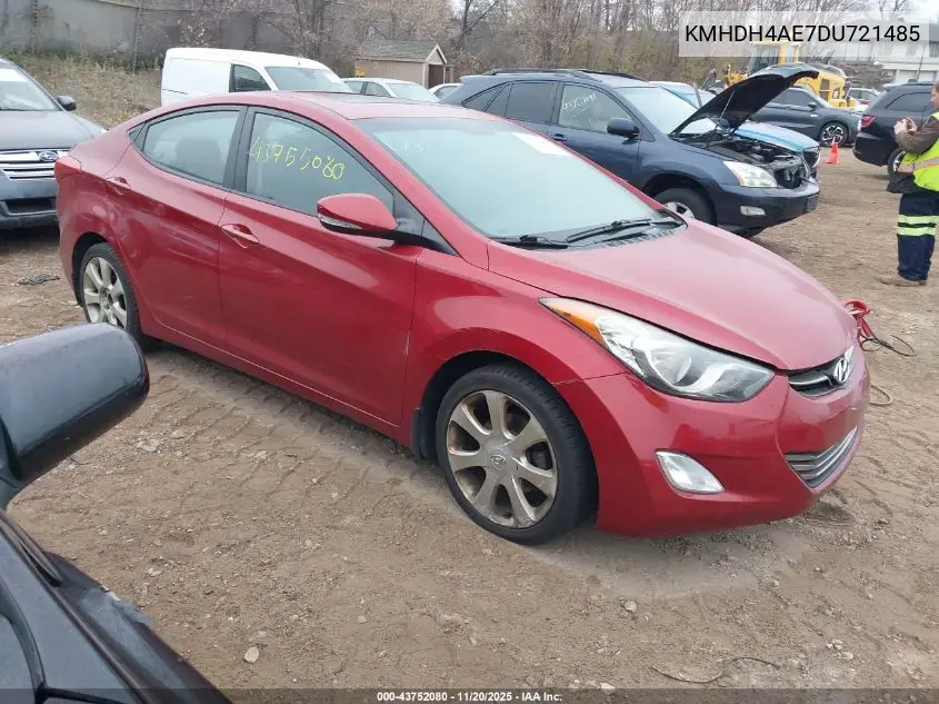KMHDH4AE7DU721485 2013 Hyundai Elantra Limited