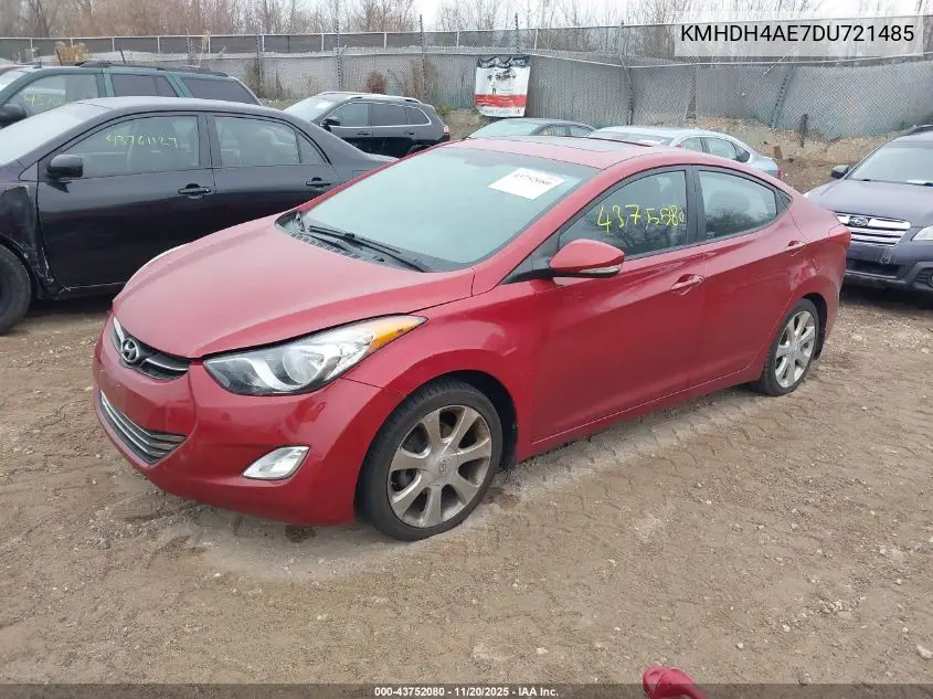 KMHDH4AE7DU721485 2013 Hyundai Elantra Limited