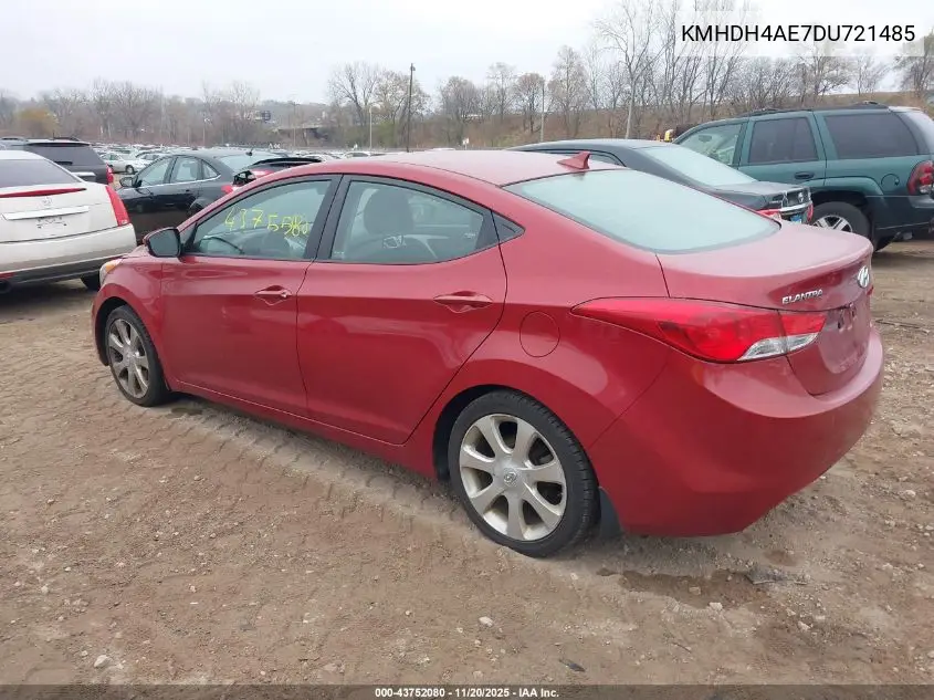 KMHDH4AE7DU721485 2013 Hyundai Elantra Limited
