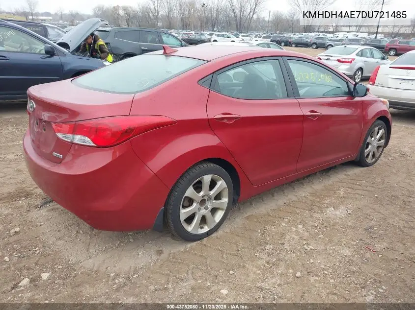 KMHDH4AE7DU721485 2013 Hyundai Elantra Limited