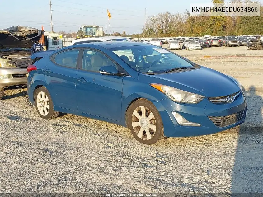 KMHDH4AE0DU634866 2013 Hyundai Elantra Limited