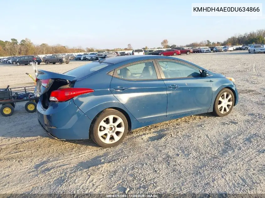 KMHDH4AE0DU634866 2013 Hyundai Elantra Limited