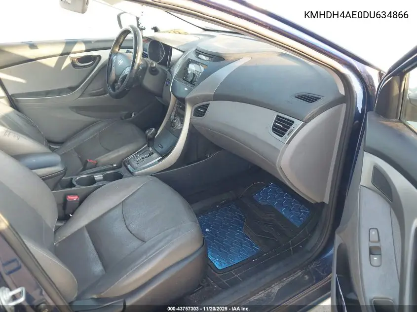 KMHDH4AE0DU634866 2013 Hyundai Elantra Limited
