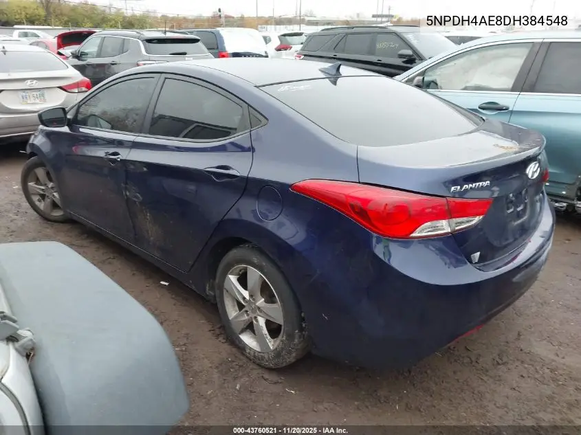 5NPDH4AE8DH384548 2013 Hyundai Elantra Gls
