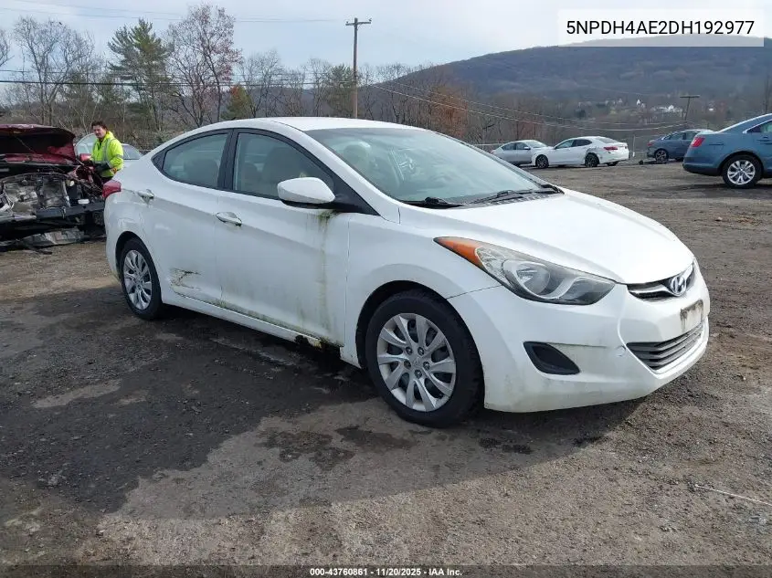 5NPDH4AE2DH192977 2013 Hyundai Elantra Gls/Limited