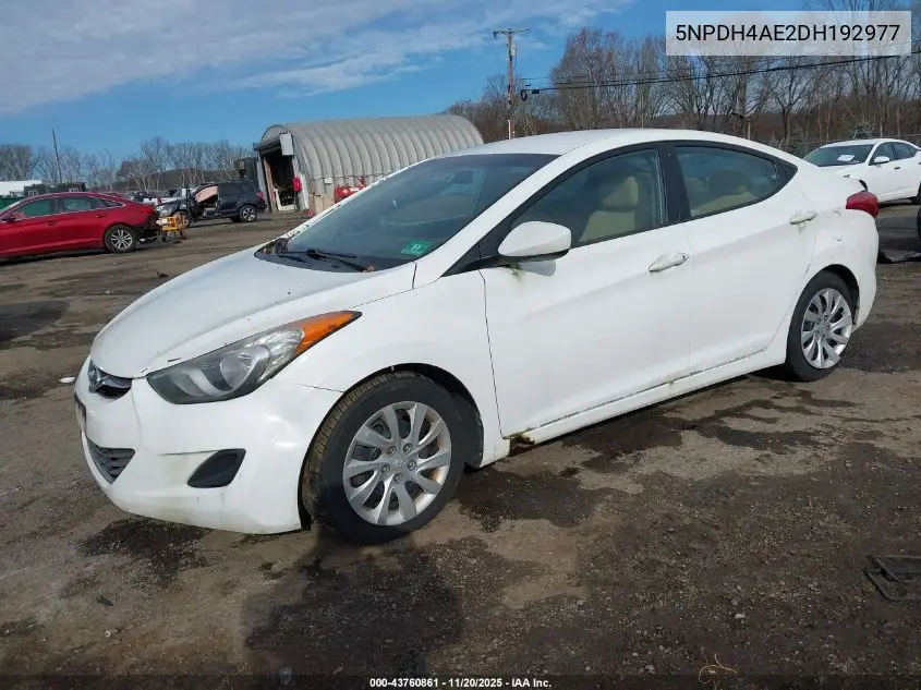 5NPDH4AE2DH192977 2013 Hyundai Elantra Gls/Limited
