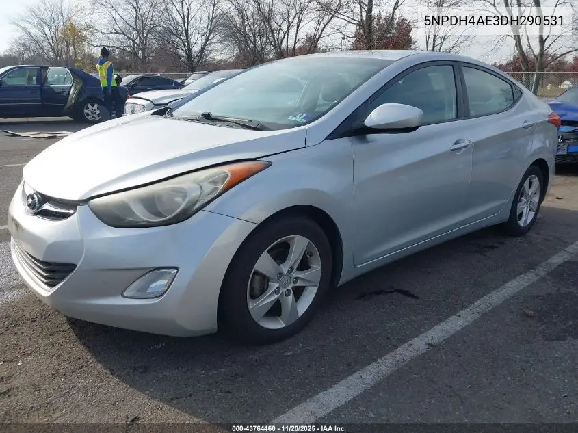 5NPDH4AE3DH290531 2013 Hyundai Elantra Gls