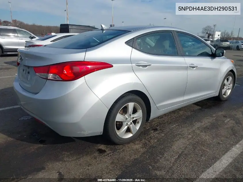 5NPDH4AE3DH290531 2013 Hyundai Elantra Gls