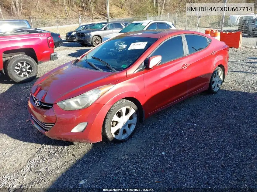 KMHDH4AEXDU667714 2013 Hyundai Elantra Limited