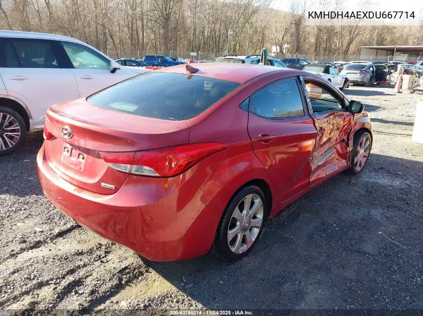 KMHDH4AEXDU667714 2013 Hyundai Elantra Limited