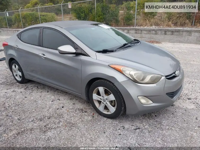 KMHDH4AE4DU891934 2013 Hyundai Elantra Gls