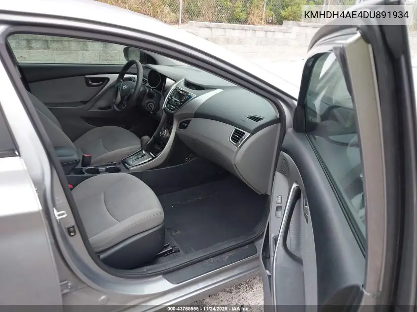 KMHDH4AE4DU891934 2013 Hyundai Elantra Gls