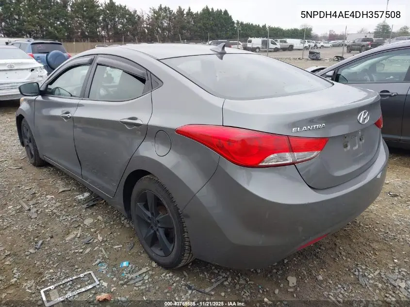 5NPDH4AE4DH357508 2013 Hyundai Elantra Gls