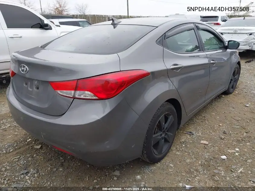 5NPDH4AE4DH357508 2013 Hyundai Elantra Gls