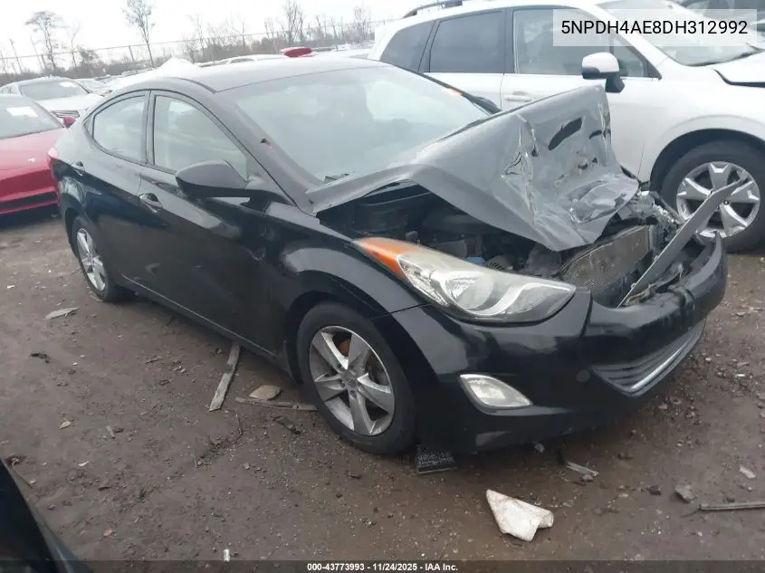 5NPDH4AE8DH312992 2013 Hyundai Elantra Gls