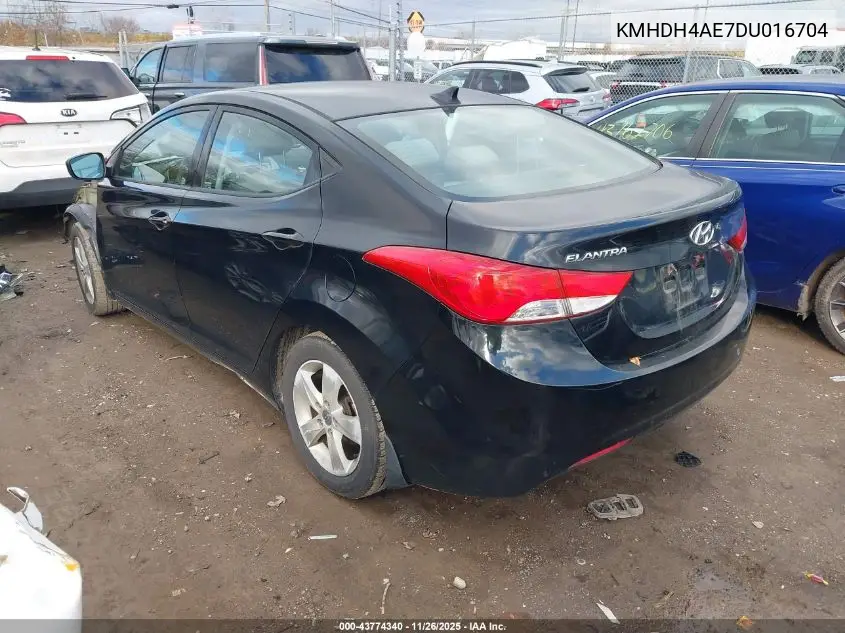 KMHDH4AE7DU016704 2013 Hyundai Elantra Gls