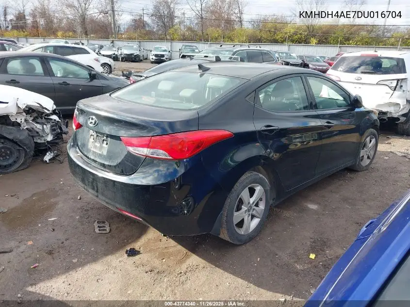 KMHDH4AE7DU016704 2013 Hyundai Elantra Gls