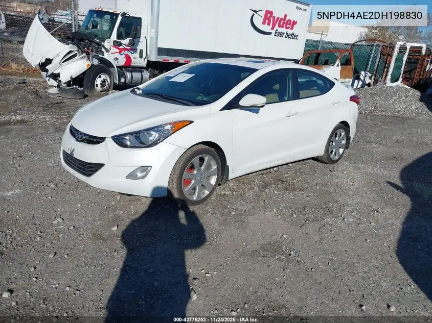 5NPDH4AE2DH198830 2013 Hyundai Elantra Limited