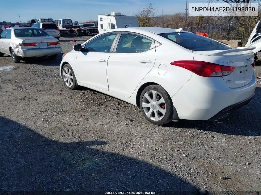 5NPDH4AE2DH198830 2013 Hyundai Elantra Limited