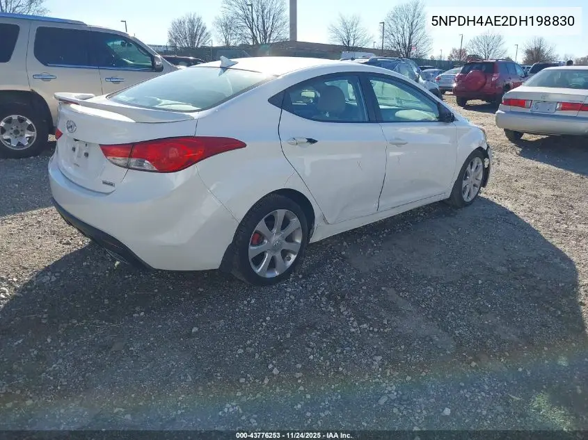 5NPDH4AE2DH198830 2013 Hyundai Elantra Limited