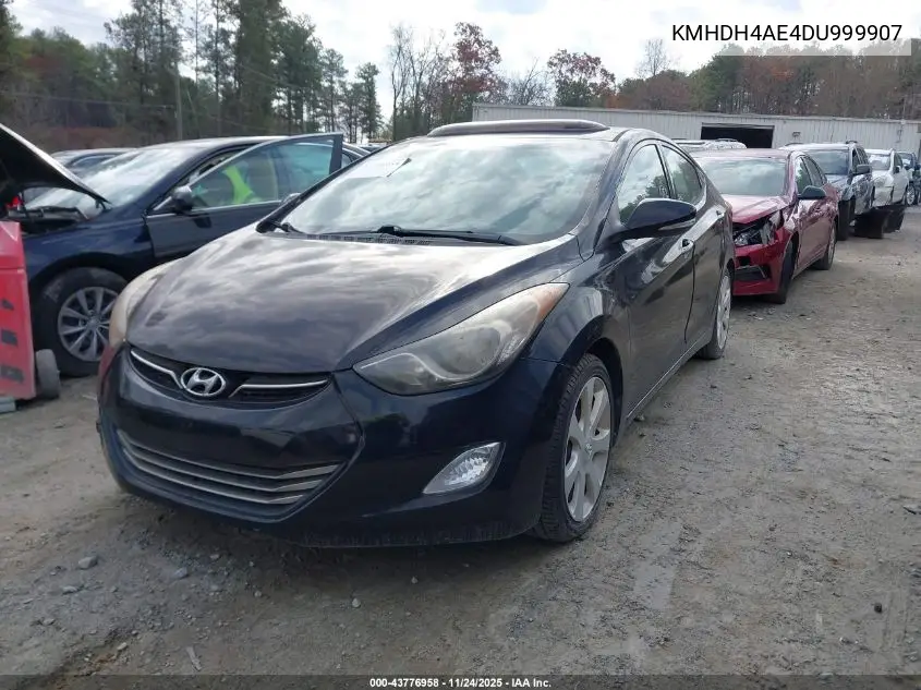 KMHDH4AE4DU999907 2013 Hyundai Elantra Limited