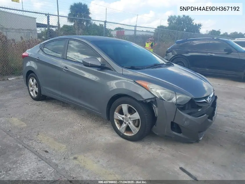 5NPDH4AE9DH367192 2013 Hyundai Elantra Gls