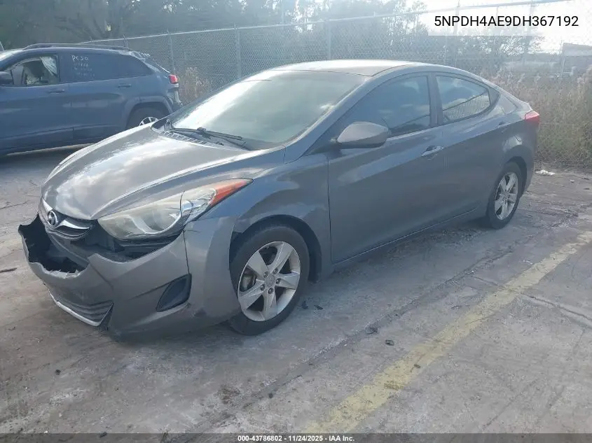 5NPDH4AE9DH367192 2013 Hyundai Elantra Gls
