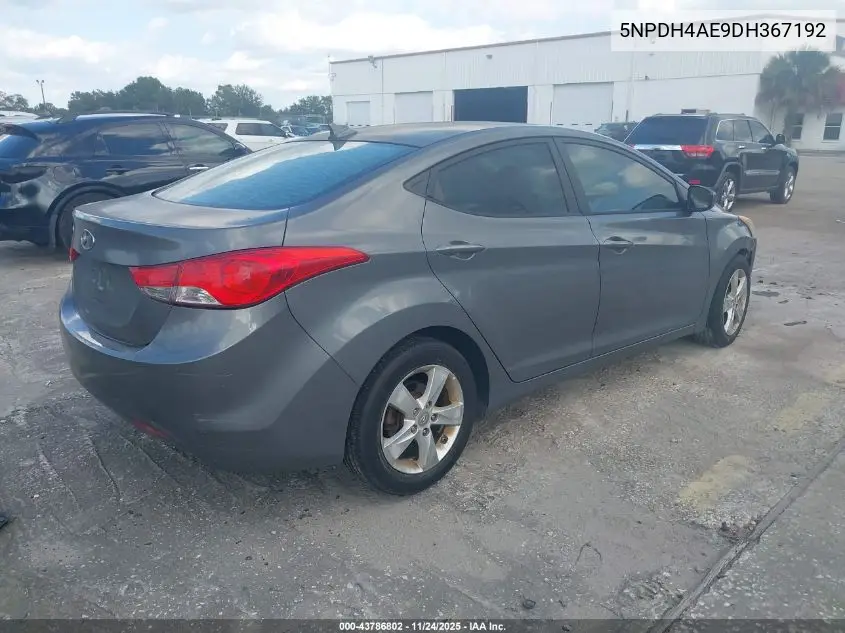 5NPDH4AE9DH367192 2013 Hyundai Elantra Gls