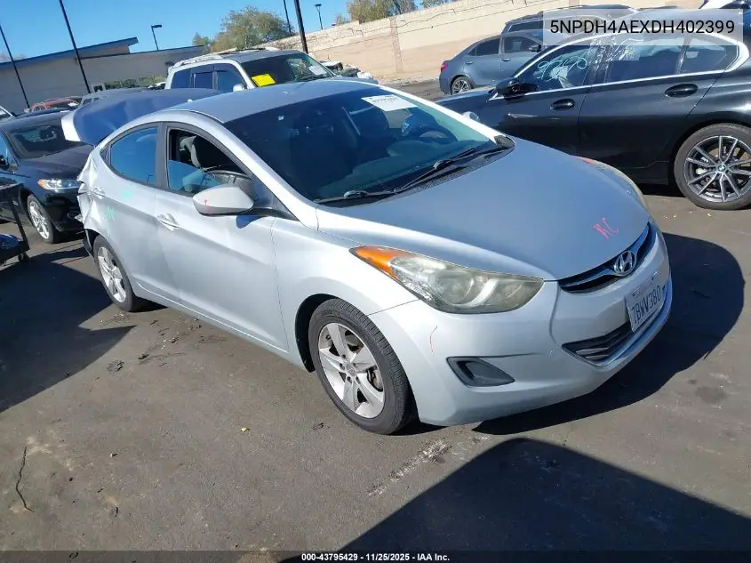 5NPDH4AEXDH402399 2013 Hyundai Elantra Gls