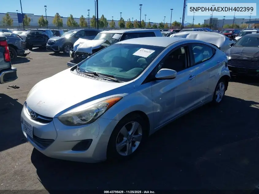 5NPDH4AEXDH402399 2013 Hyundai Elantra Gls