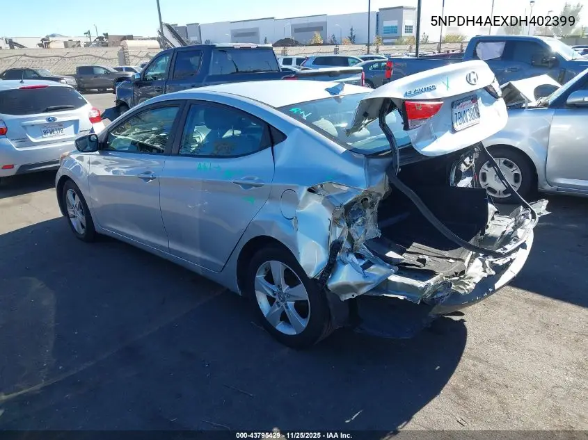 5NPDH4AEXDH402399 2013 Hyundai Elantra Gls