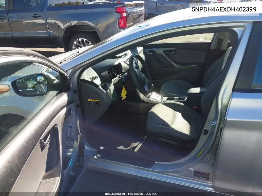 5NPDH4AEXDH402399 2013 Hyundai Elantra Gls