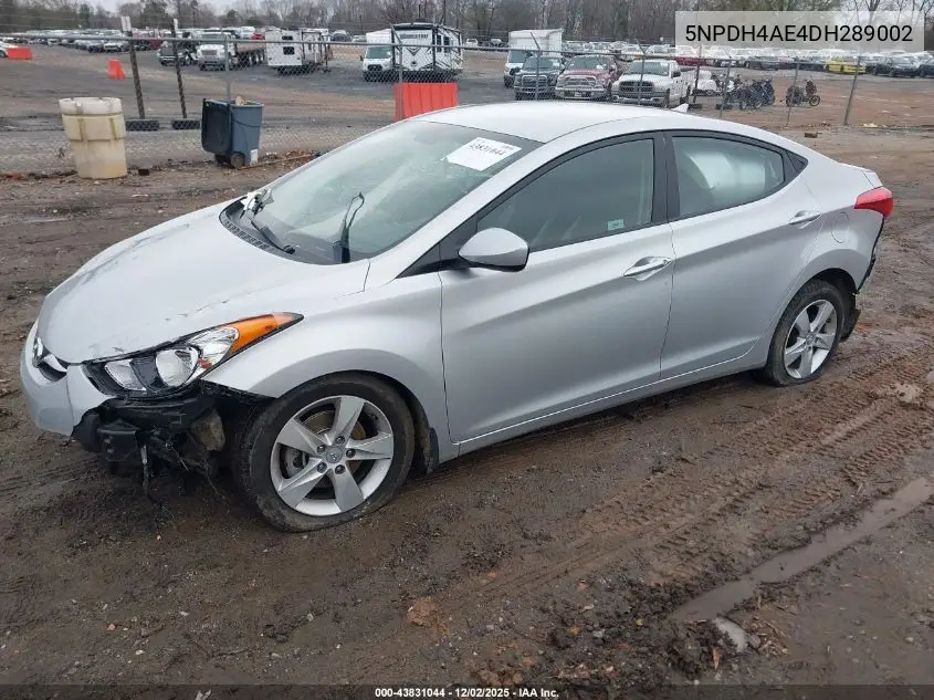 5NPDH4AE4DH289002 2013 Hyundai Elantra Gls