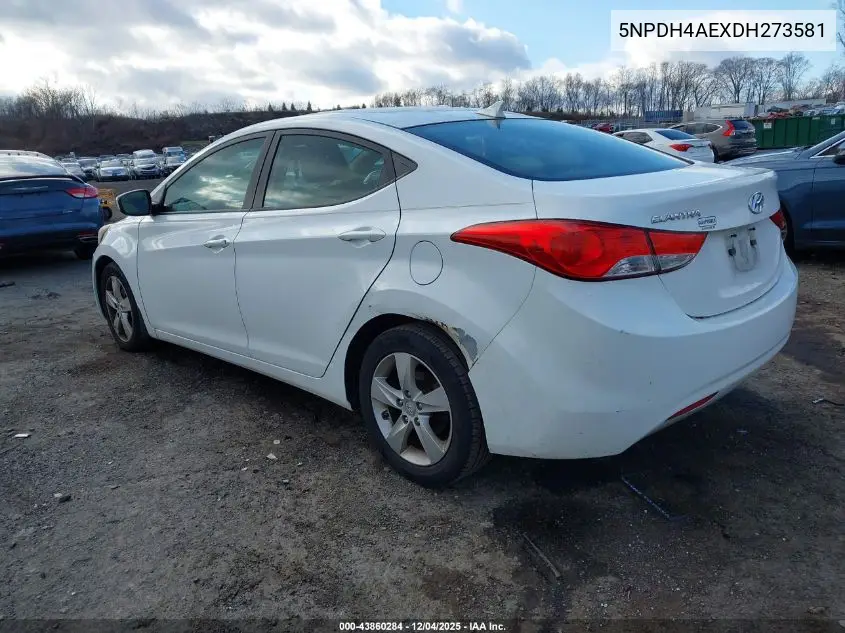 5NPDH4AEXDH273581 2013 Hyundai Elantra Gls