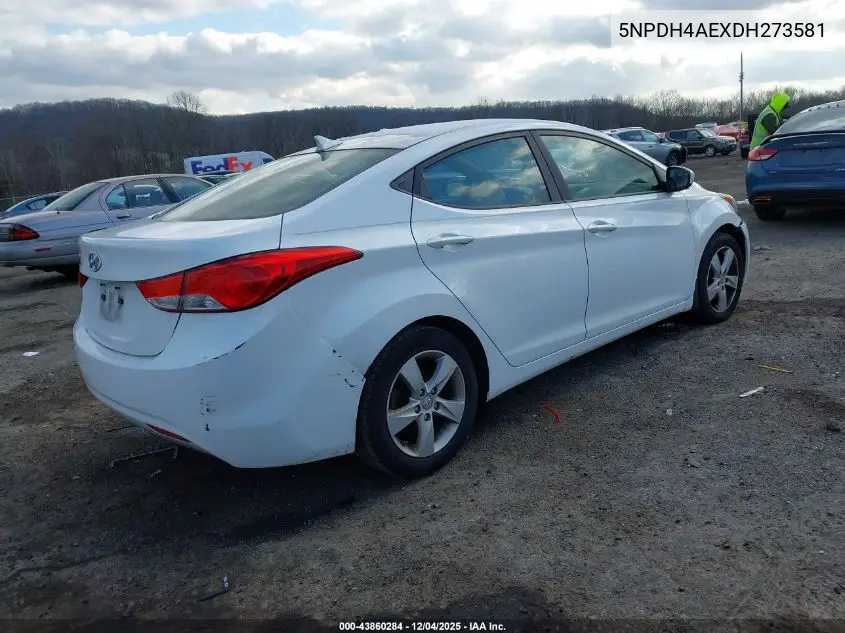 5NPDH4AEXDH273581 2013 Hyundai Elantra Gls