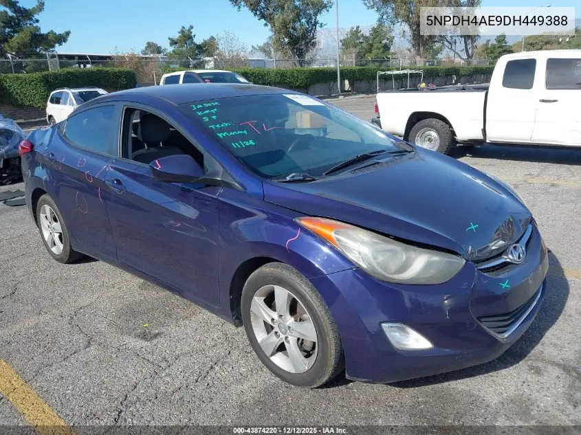 5NPDH4AE9DH449388 2013 Hyundai Elantra Gls