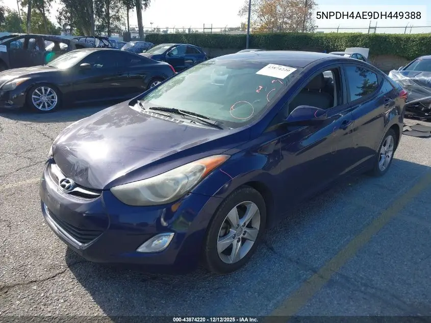 5NPDH4AE9DH449388 2013 Hyundai Elantra Gls