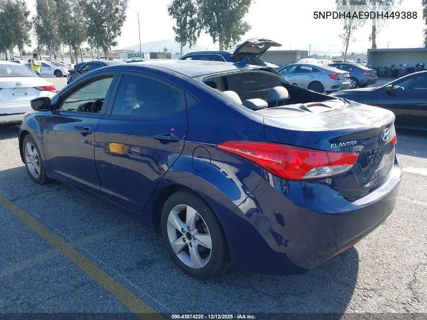 5NPDH4AE9DH449388 2013 Hyundai Elantra Gls