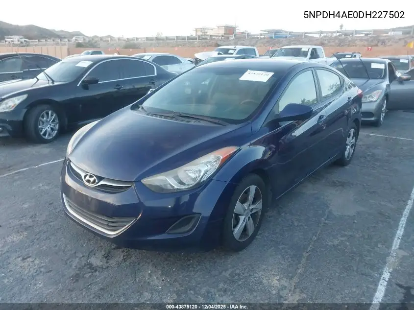 5NPDH4AE0DH227502 2013 Hyundai Elantra Gls