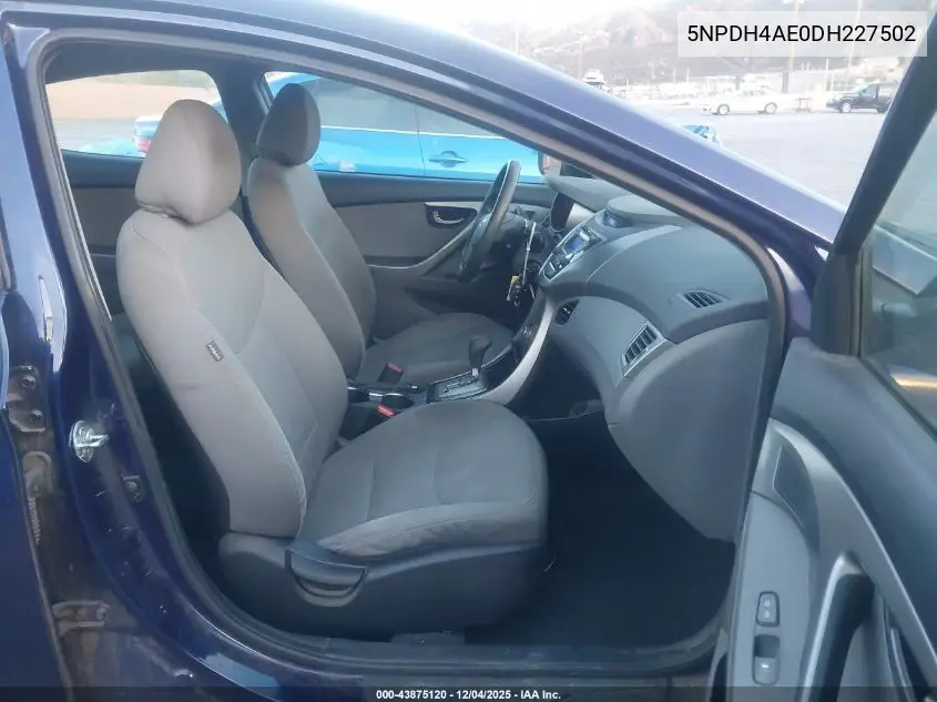 5NPDH4AE0DH227502 2013 Hyundai Elantra Gls