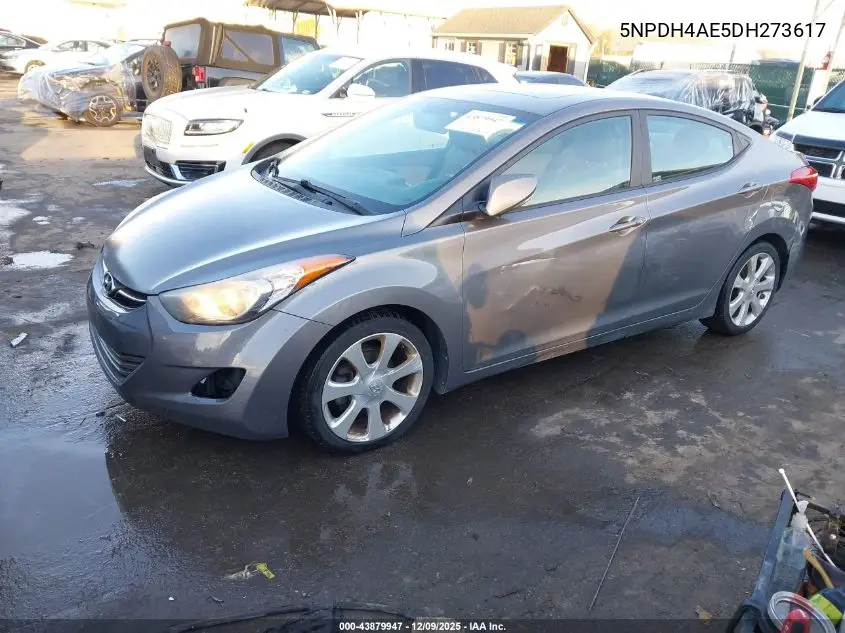 5NPDH4AE5DH273617 2013 Hyundai Elantra Limited