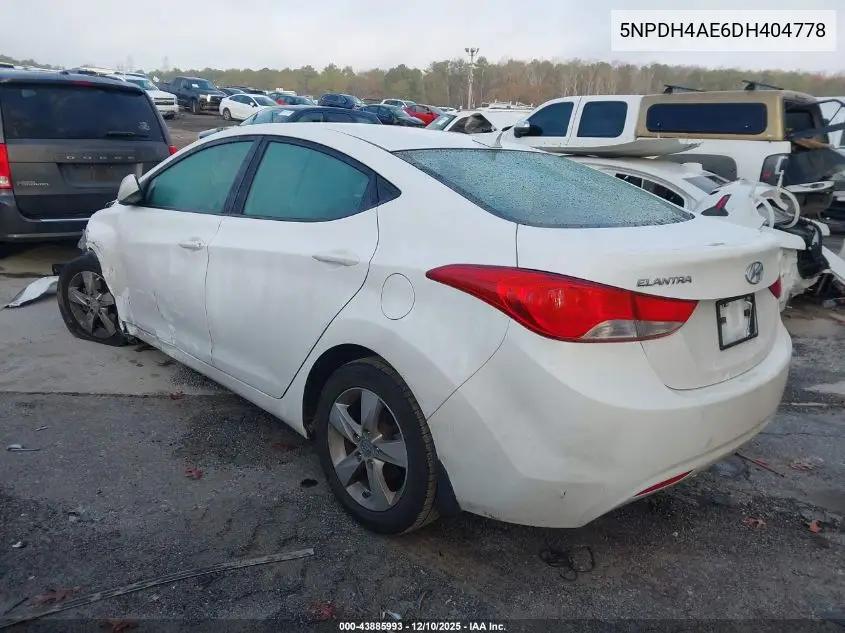 5NPDH4AE6DH404778 2013 Hyundai Elantra Gls