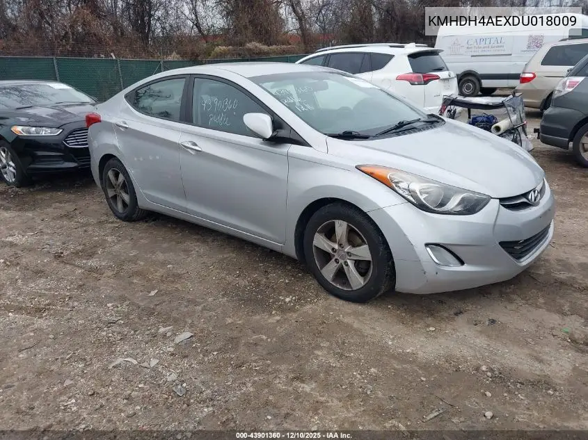 KMHDH4AEXDU018009 2013 Hyundai Elantra Gls