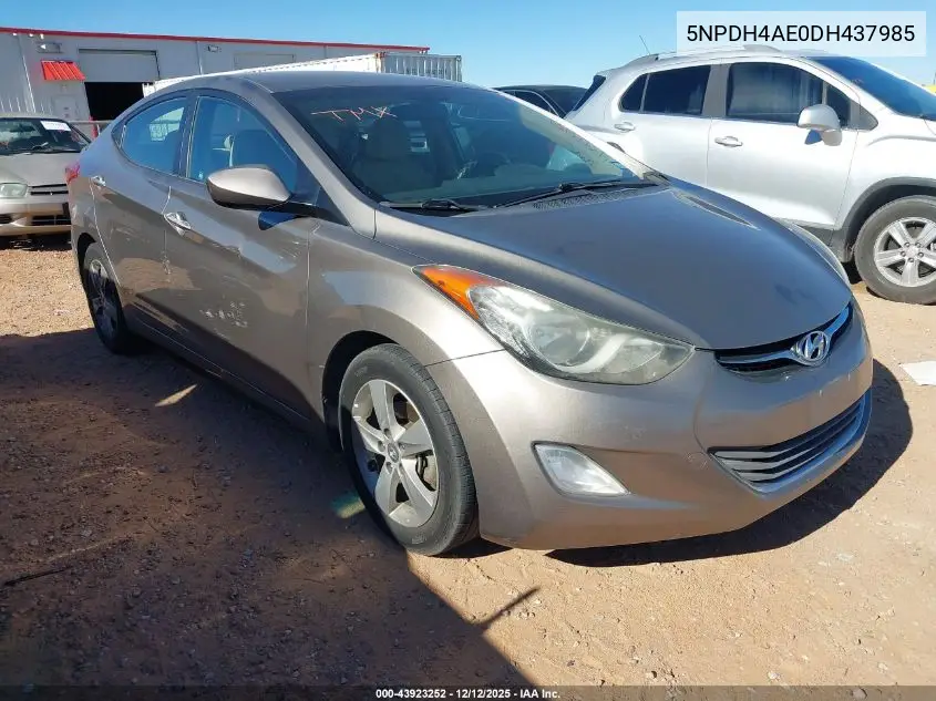 5NPDH4AE0DH437985 2013 Hyundai Elantra Gls